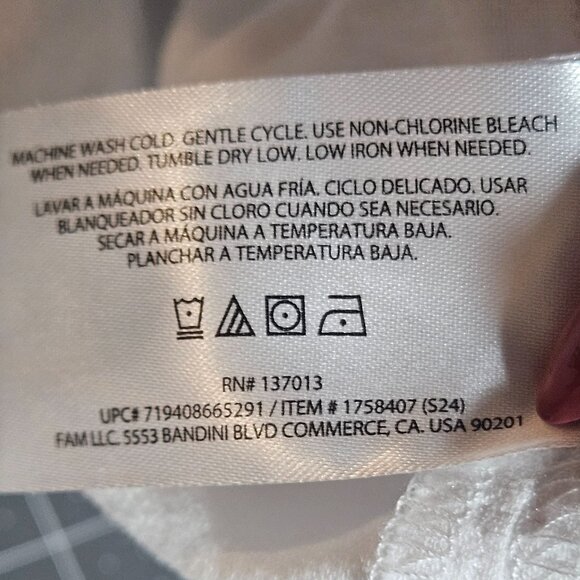 Orvis Womens Oversized White Linen Blend Button-Up Shirt - Picture 6 of 13